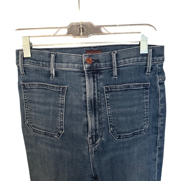 Mother Womens Hustler Patch Pocket Ankle Fray Jeans Size 27 - Picture 5 of 8